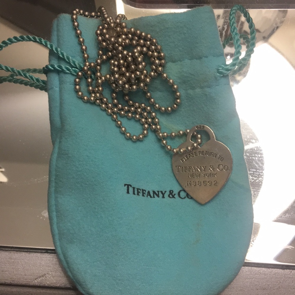 Tiffany & Co long heart chain necklace
